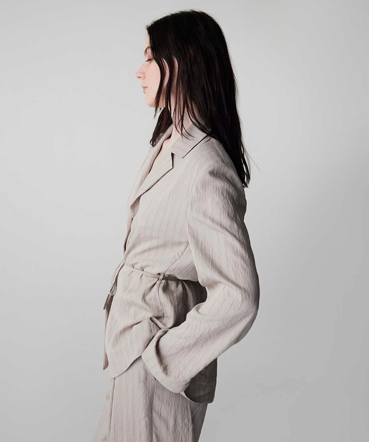 Striped Jacquard Blazer
