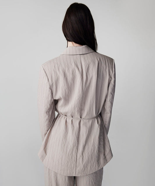 Striped Jacquard Blazer