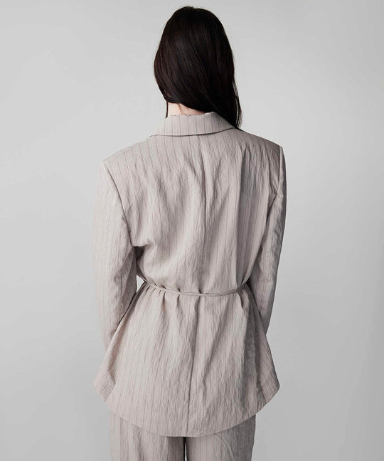 Striped Jacquard Blazer