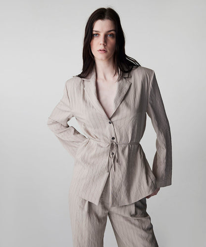 Striped Jacquard Blazer