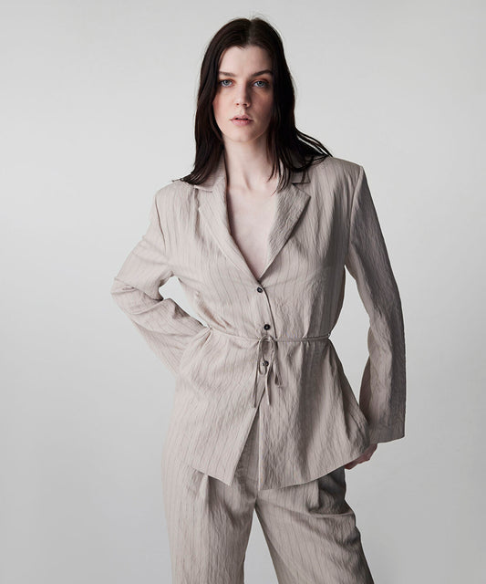 Striped Jacquard Blazer