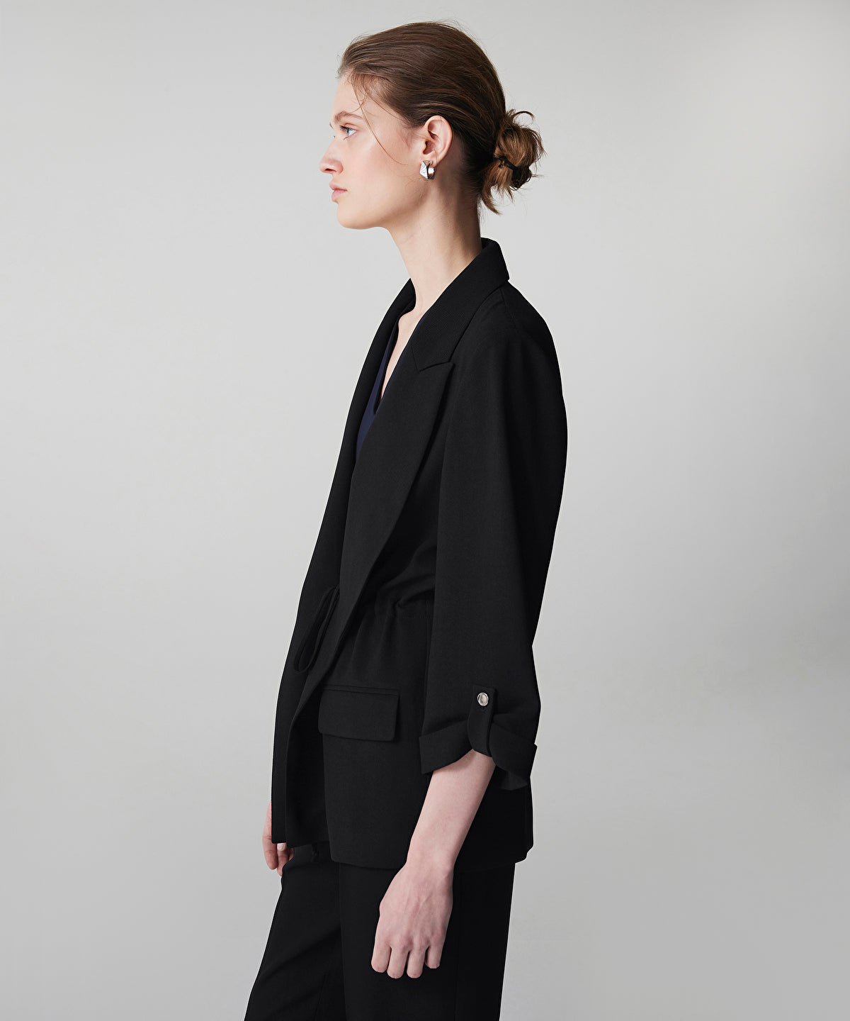 Zoomed Tie Waist Blazer 