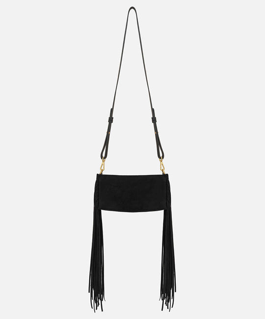 Tassel Trim Clutch with Detachable Strap