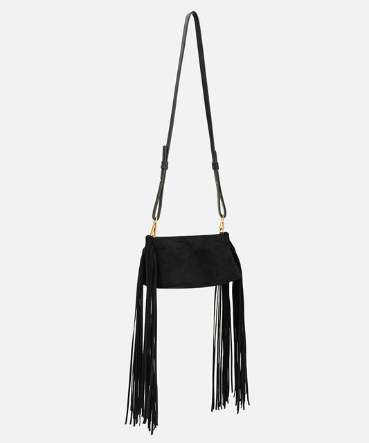 Tassel Trim Clutch with Detachable Strap