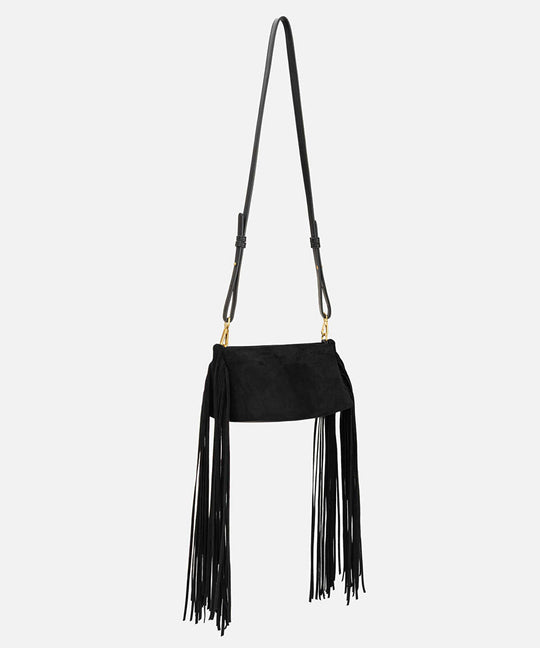 Tassel Trim Clutch with Detachable Strap