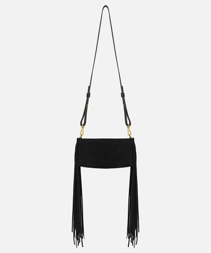 Tassel Trim Clutch with Detachable Strap