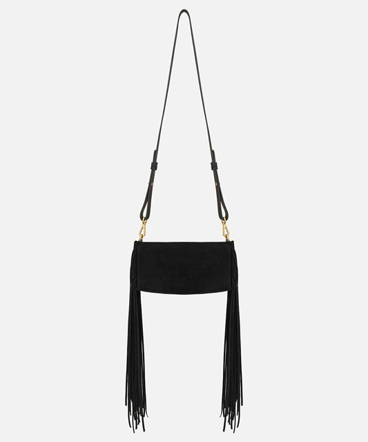 Tassel Trim Clutch with Detachable Strap