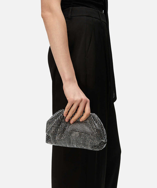 Rhinestone Clutch with Detachable Strap