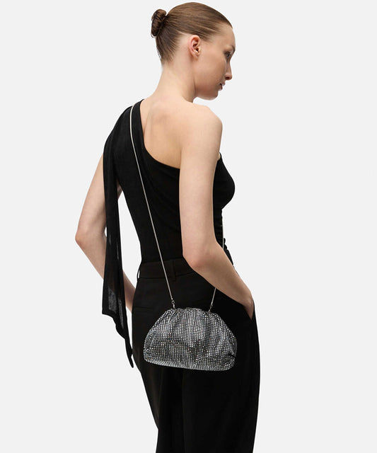 Rhinestone Clutch with Detachable Strap