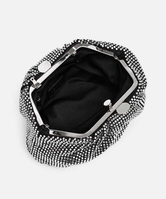 Rhinestone Clutch with Detachable Strap