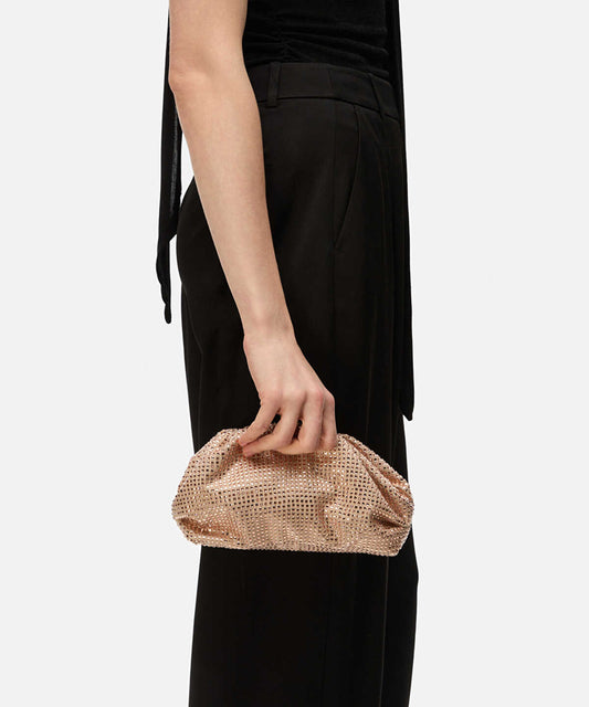 Rhinestone Clutch with Detachable Strap