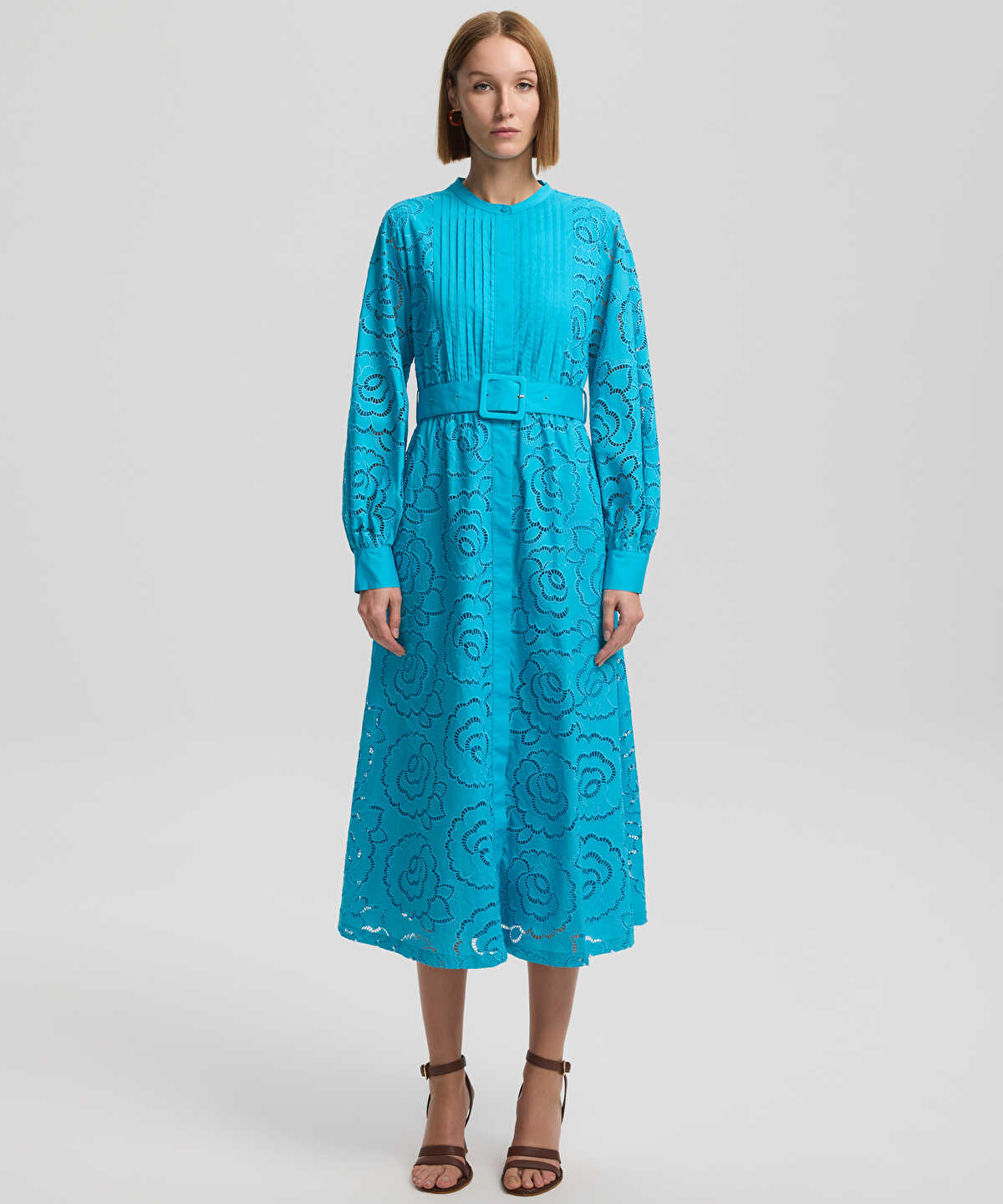 Embroidered Midi Dress