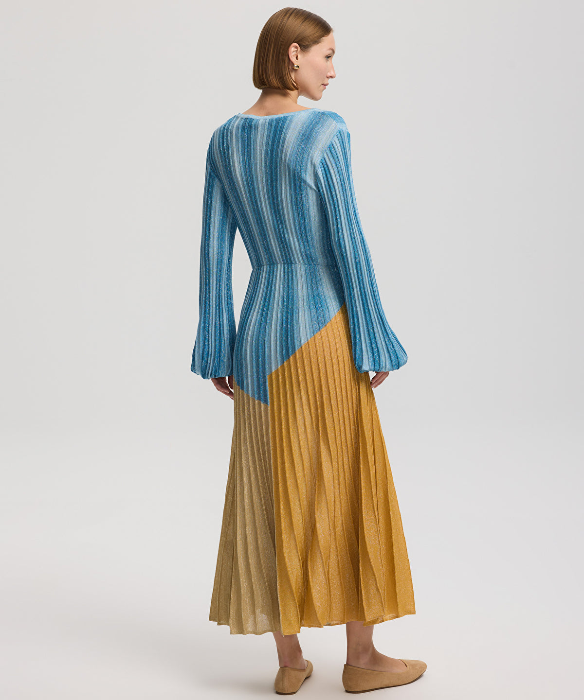 Zoomed Color Block Knit Dress