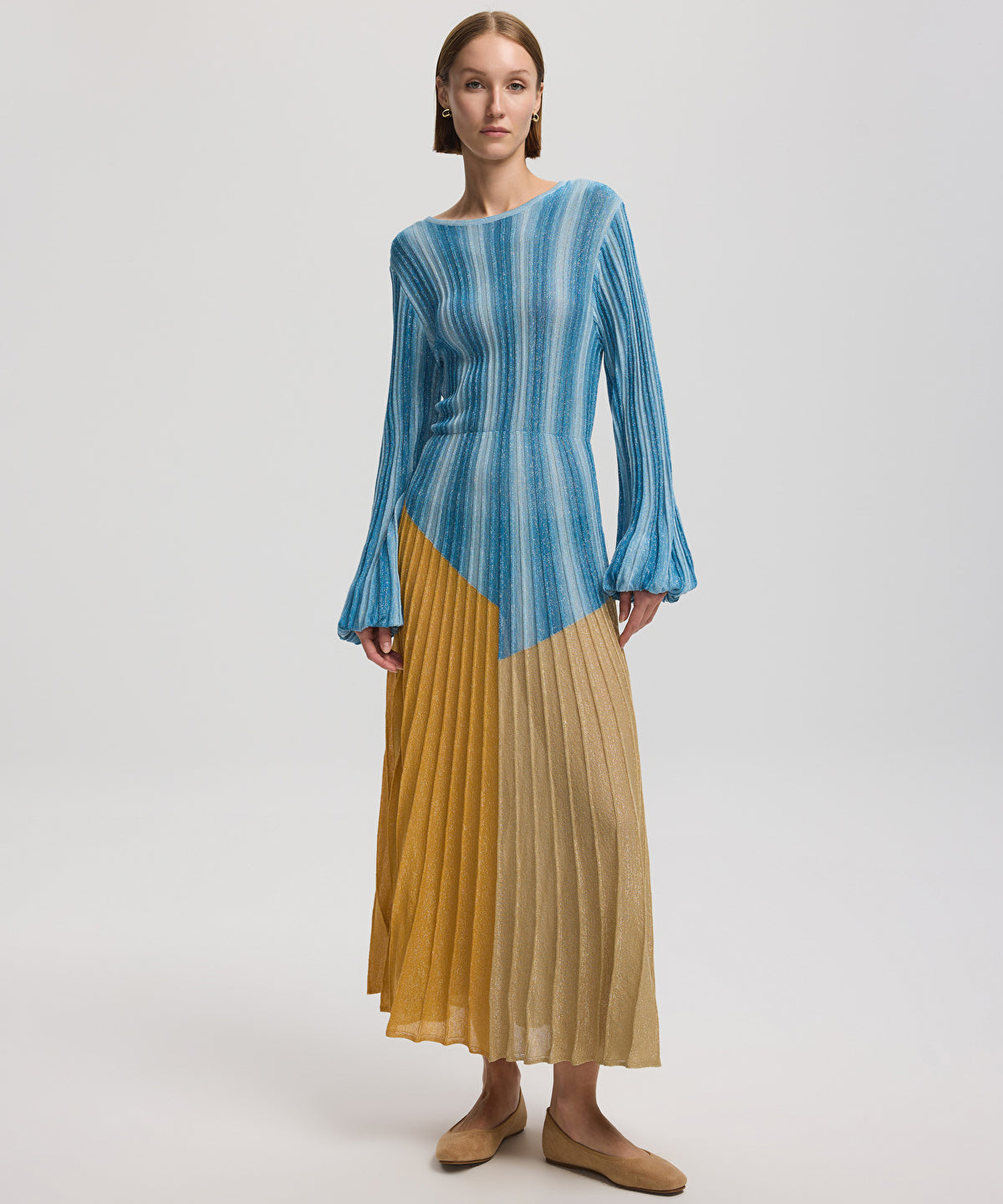 Zoomed Color Block Knit Dress