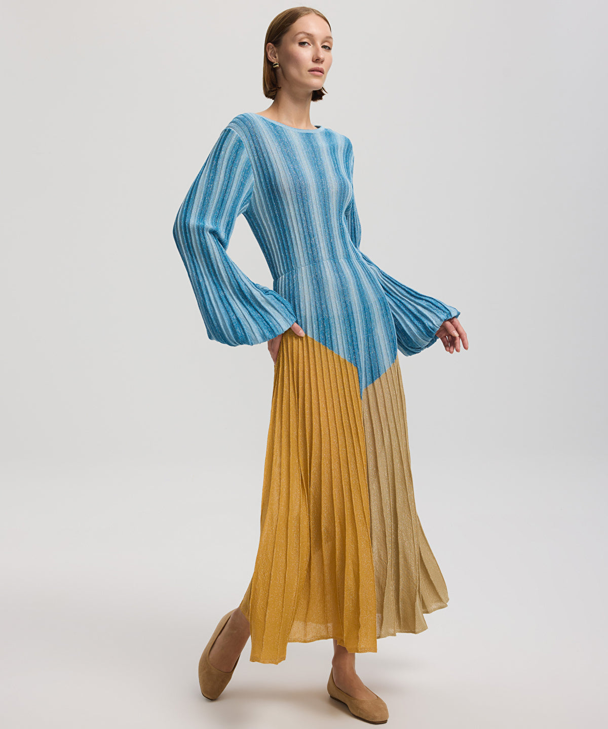 Zoomed Color Block Knit Dress