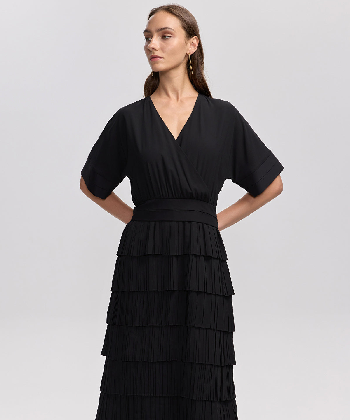 Zoomed Pleated Maxi Dress