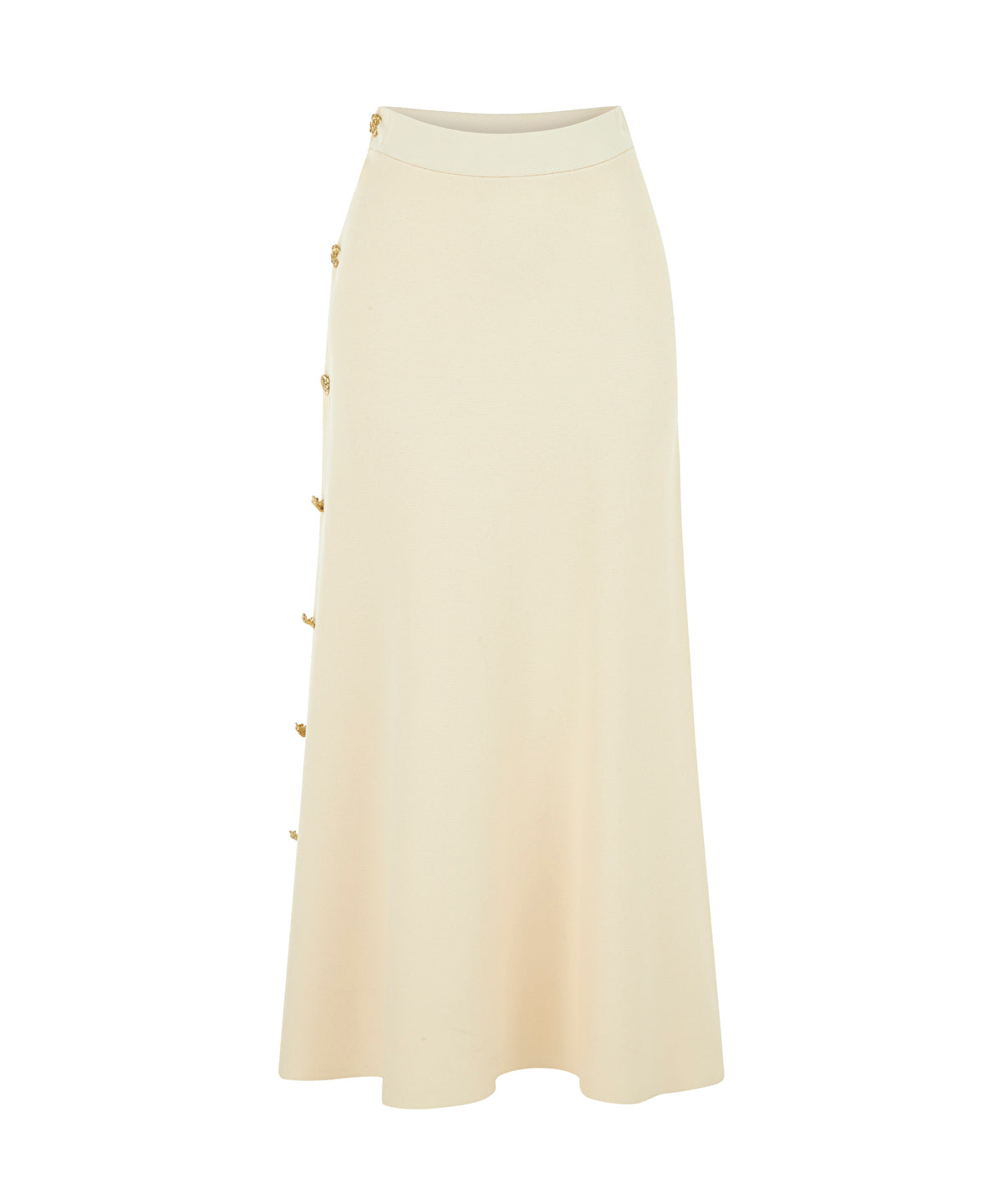 Zoomed Buttoned knit skirt