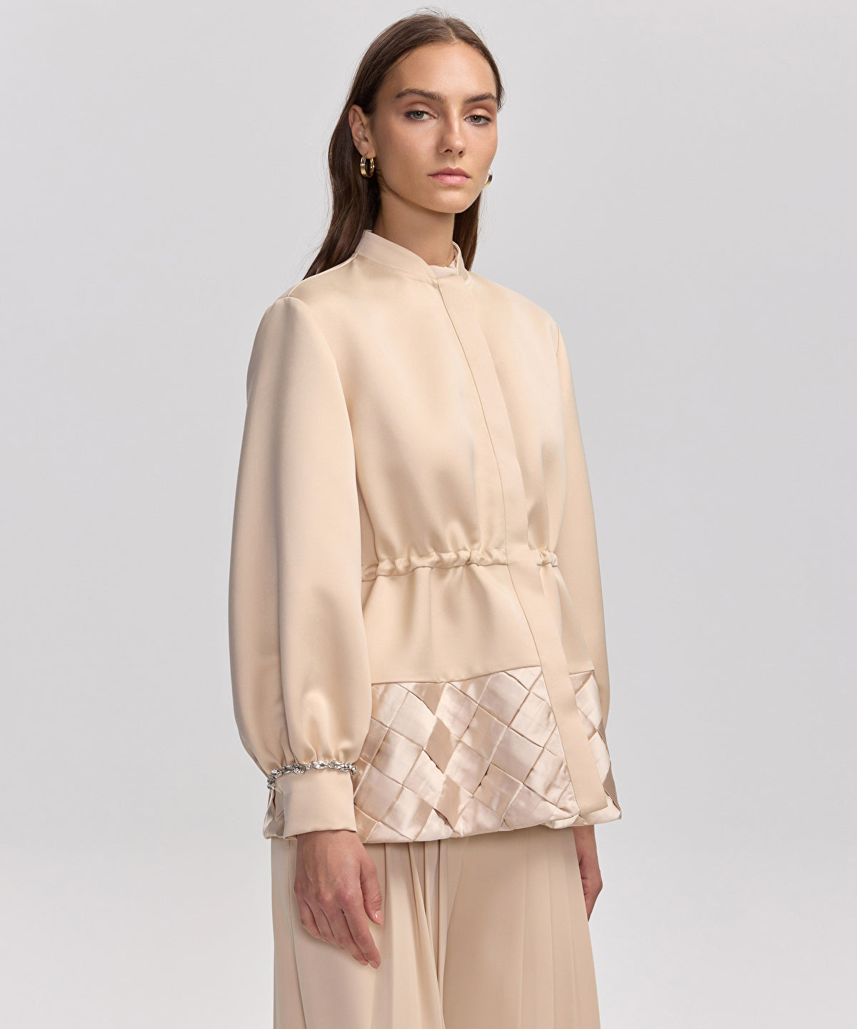 Zoomed Contrast Textured Jacket