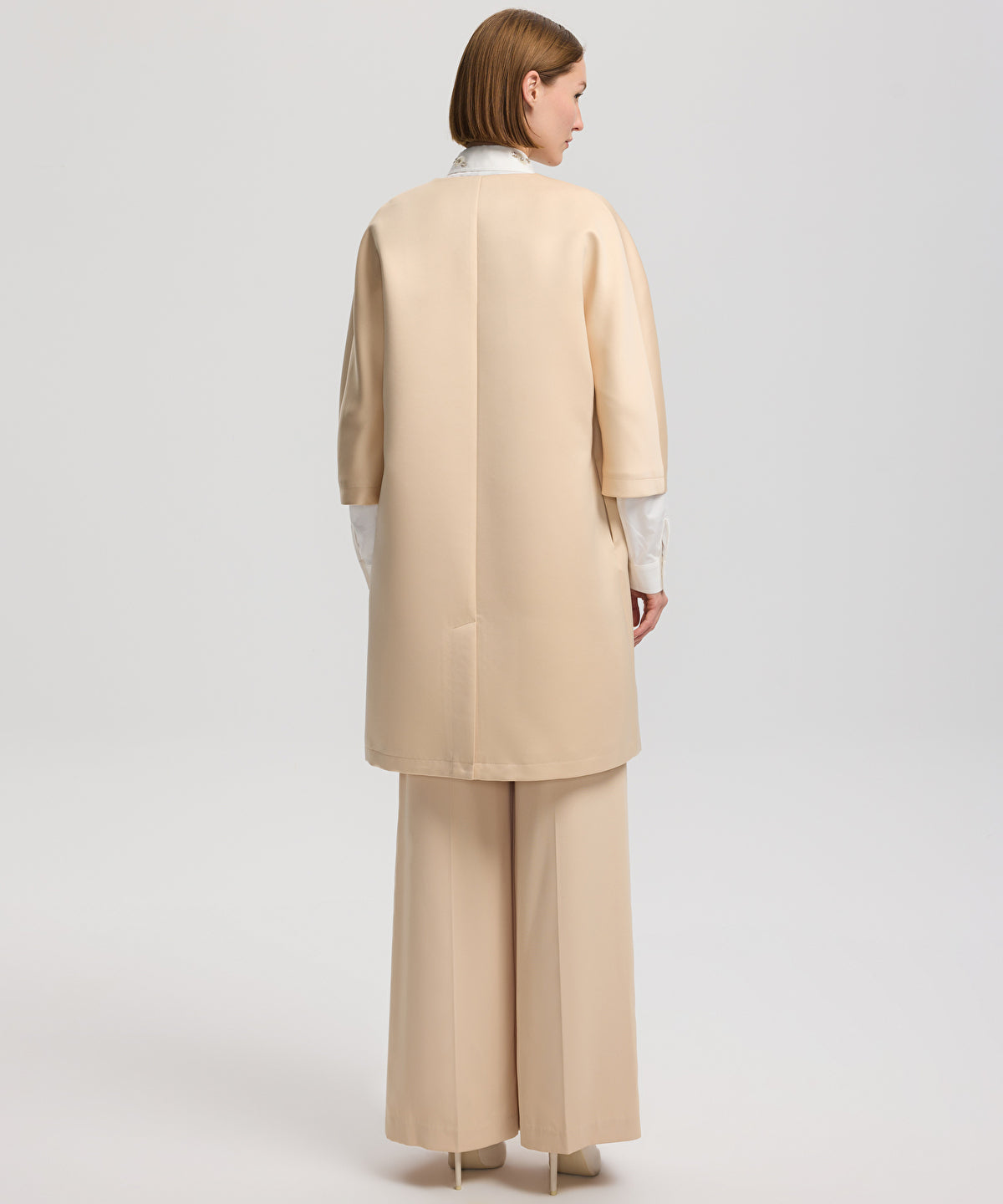 Zoomed Embroidered Trench Coat