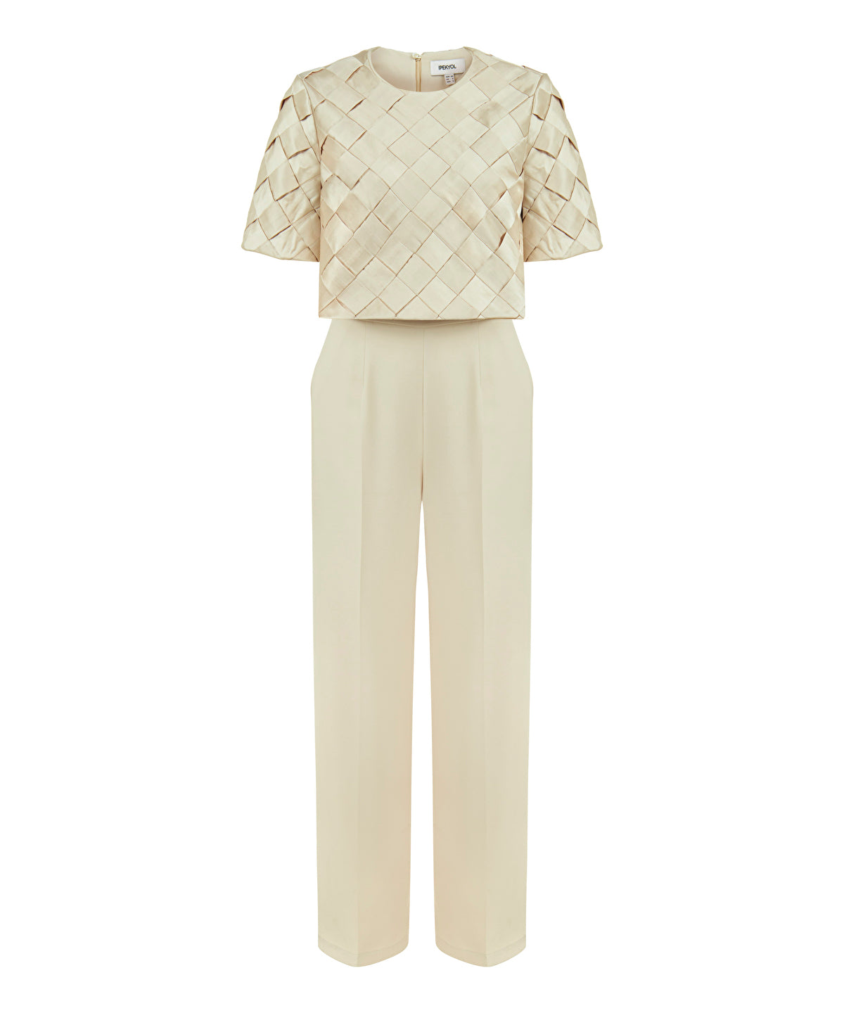 Zoomed Contrast Textured Jumpsuit