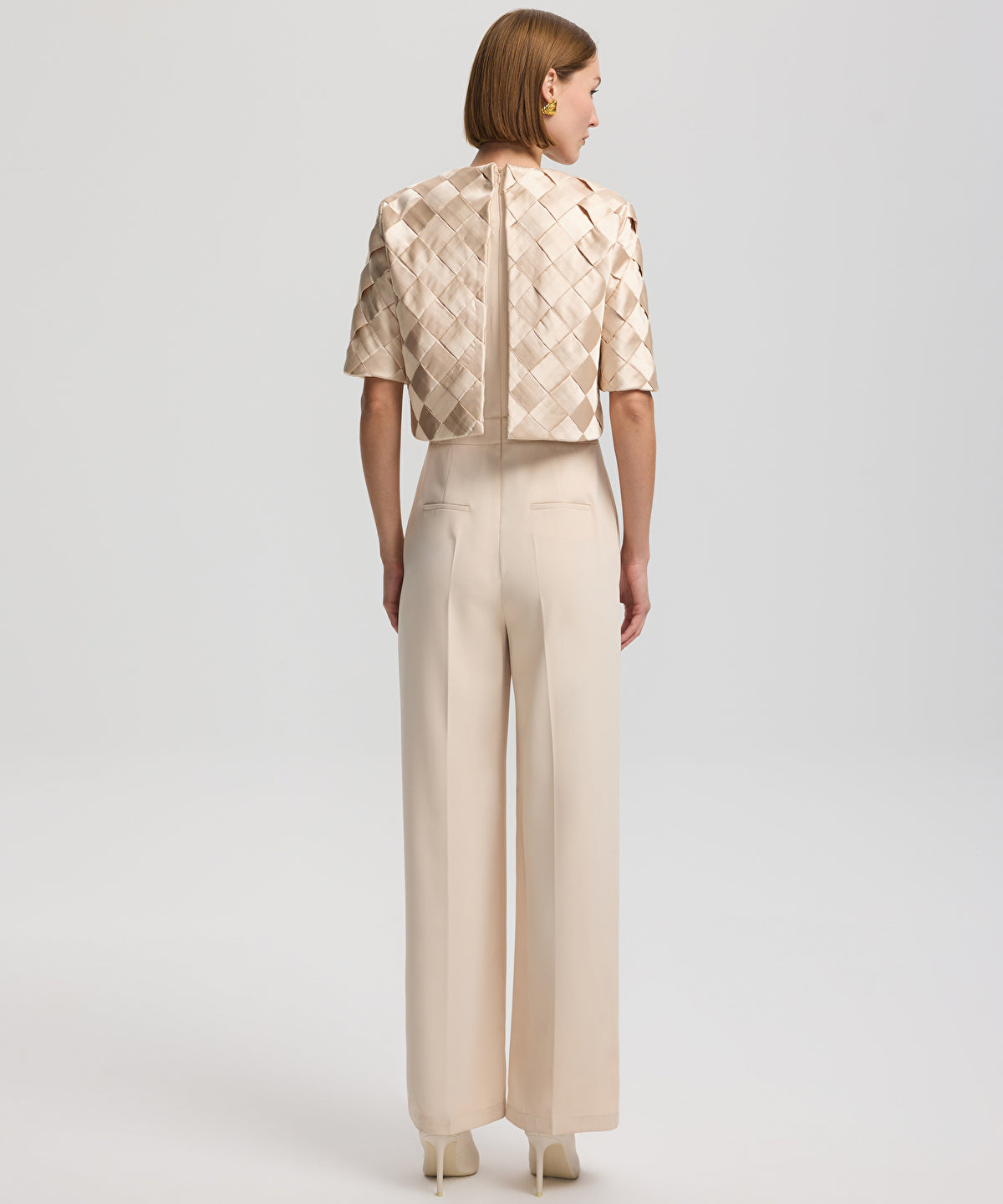 Zoomed Contrast Textured Jumpsuit