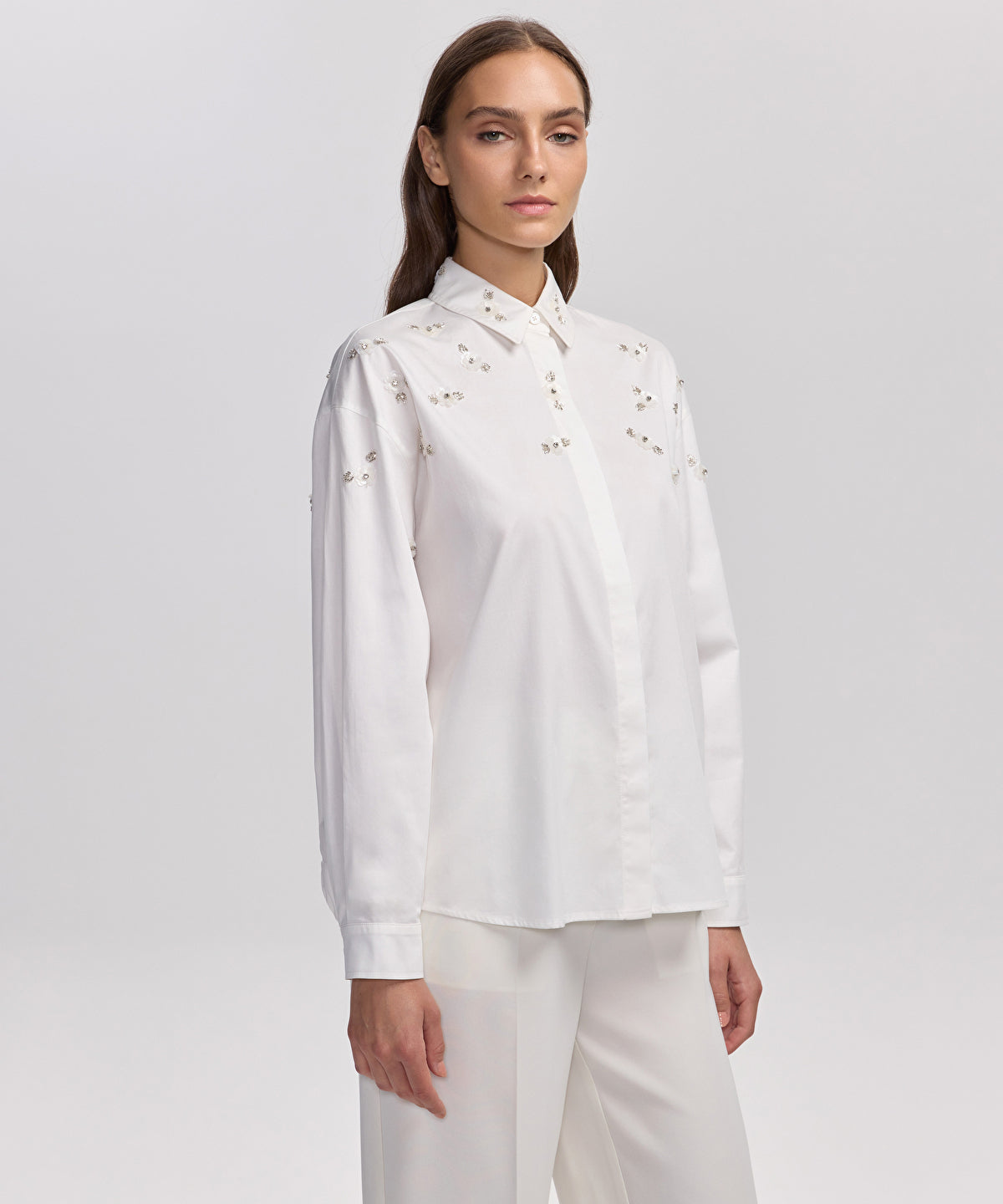 Zoomed Embroidered Poplin Shirt