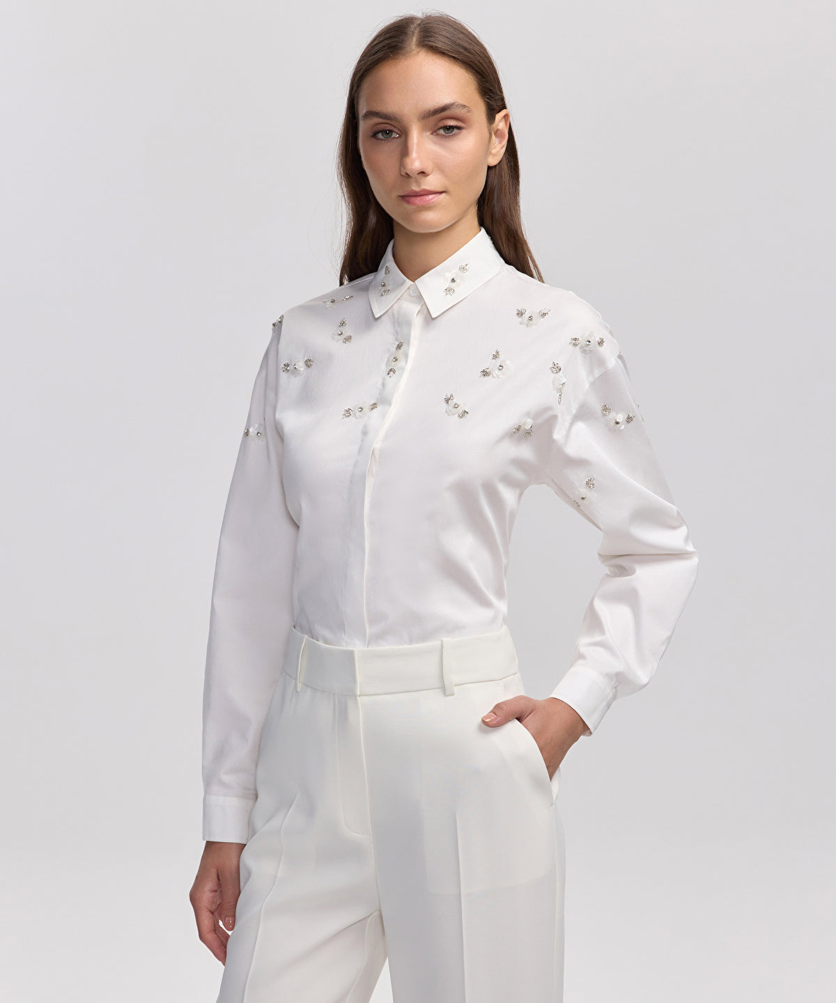 Zoomed Embroidered Poplin Shirt