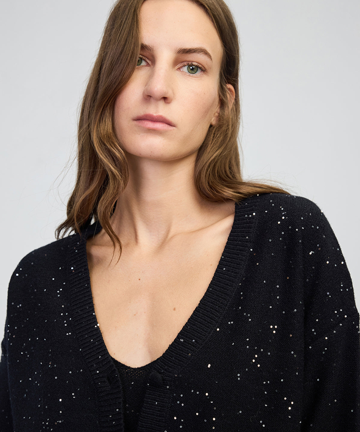 Zoomed Embellished Knit Cardigan