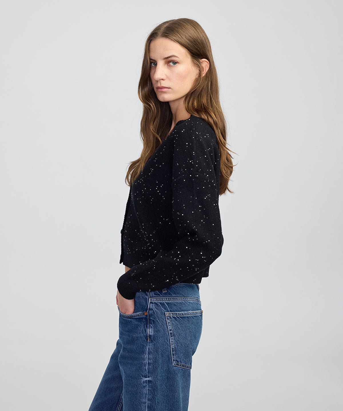 Zoomed Embellished Knit Cardigan