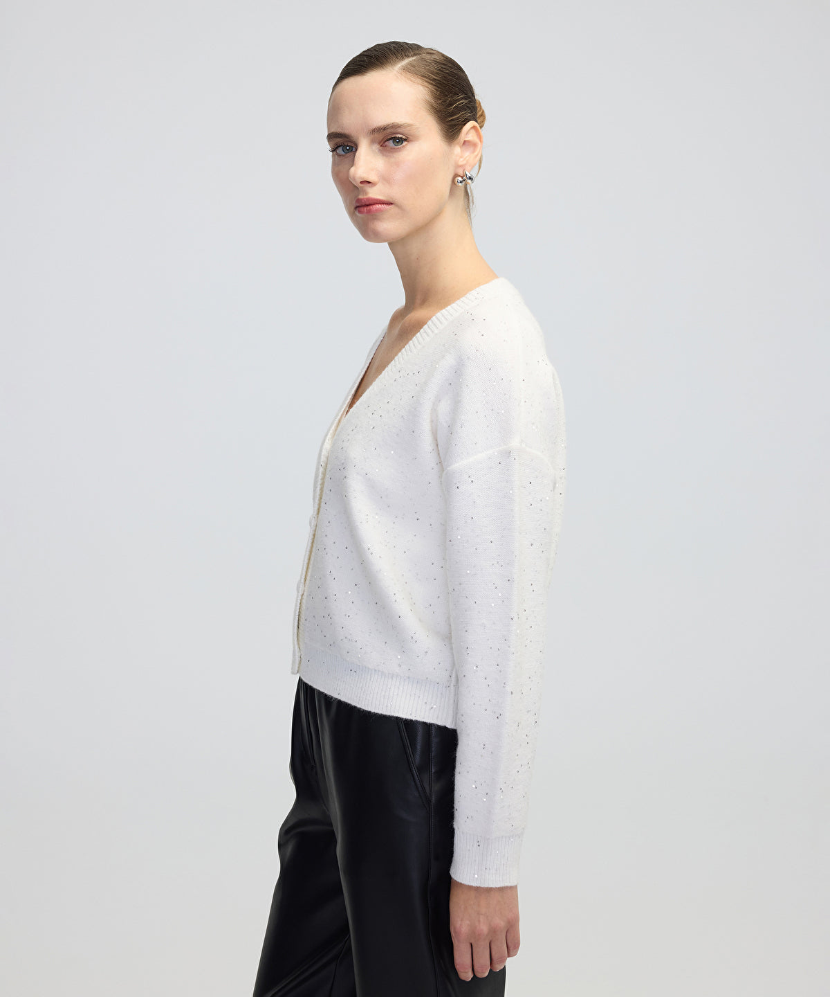 Zoomed Embellished Knit Top