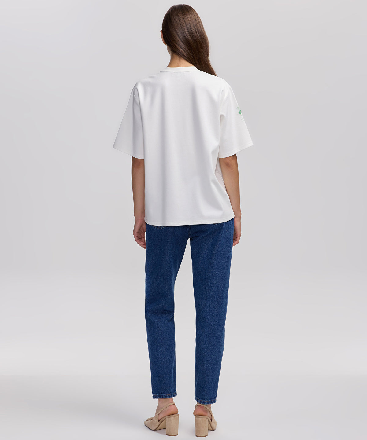 Zoomed T-Shirt With Rhinestones