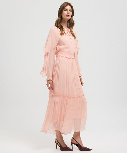 Ruffled Viscose Dress