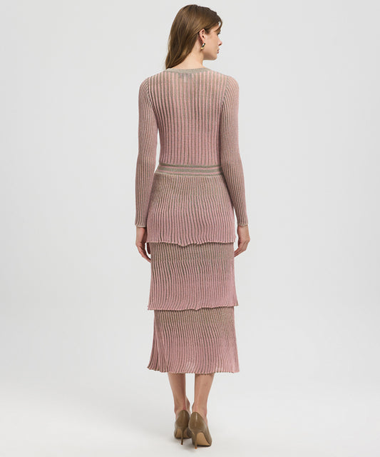 Tiered Hem Knit Dress