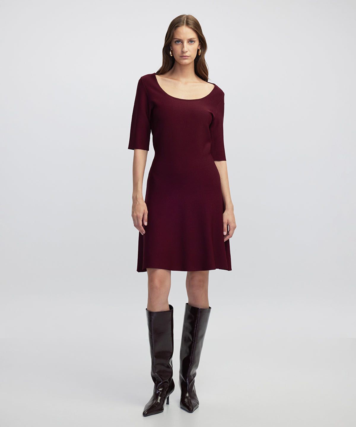 A-Line Crew Knit Dress