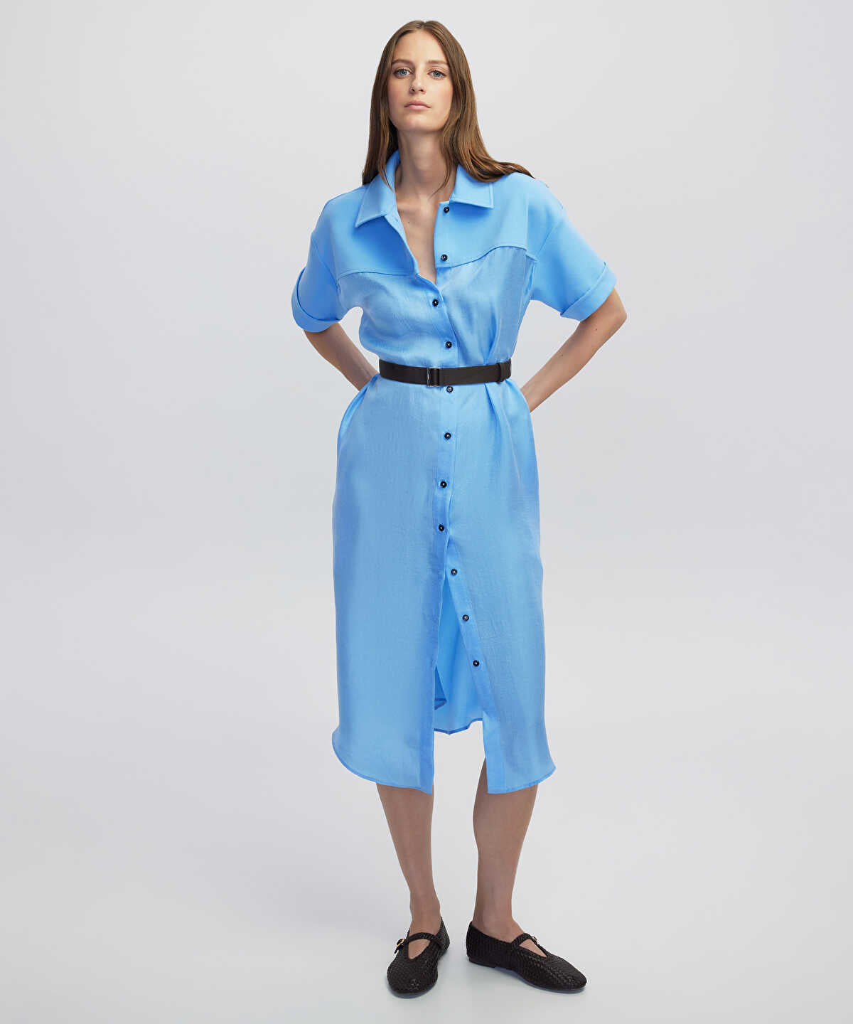 Belted Shirt Dress