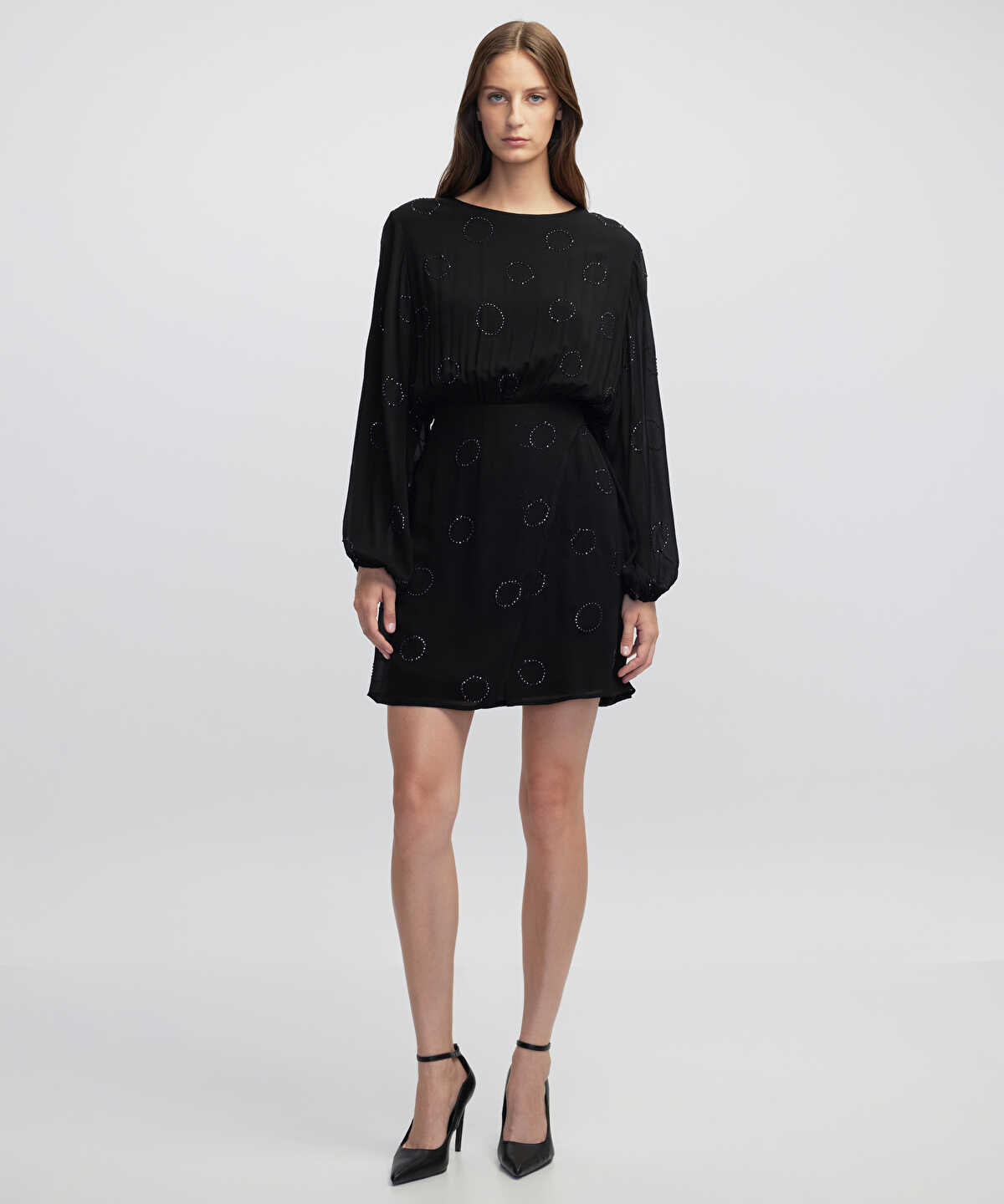 Rhinestone Chiffon Dress