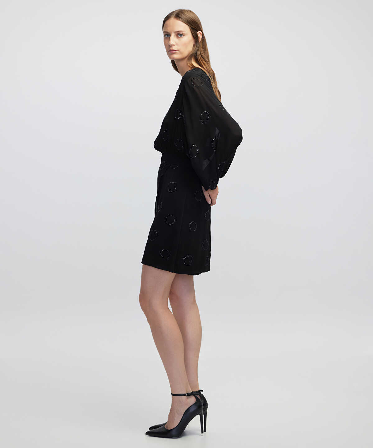 Rhinestone Chiffon Dress