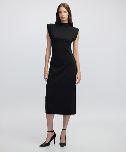 Knit Dress with Shoulder Pads