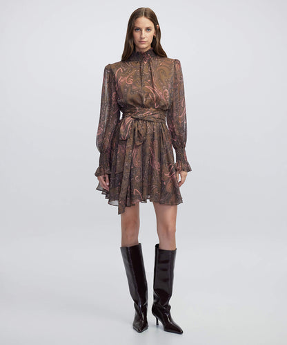 Printed High Neck Dress