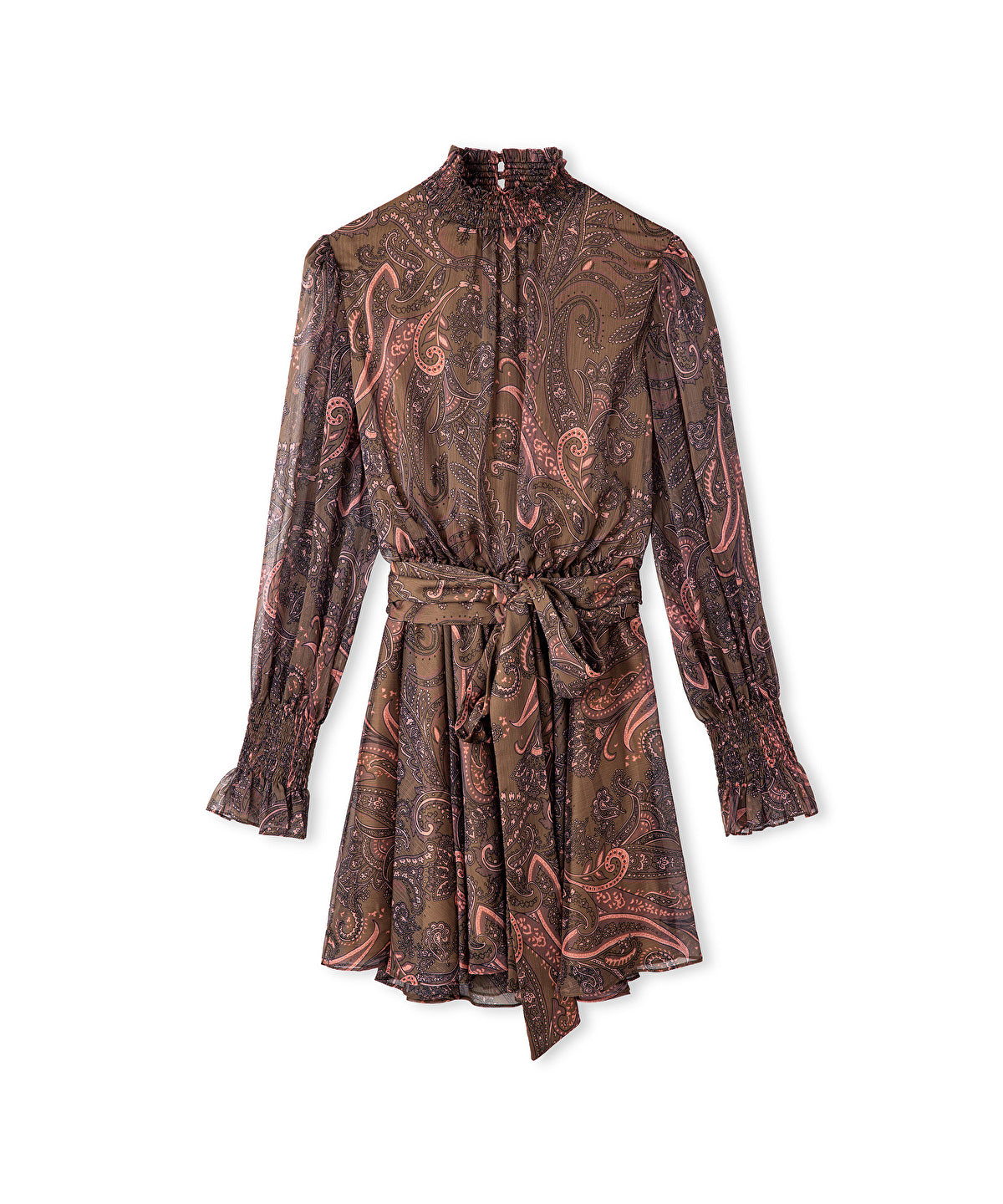 Zoomed Printed High Neck Dress