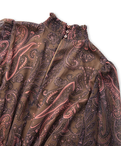 Printed High Neck Dress