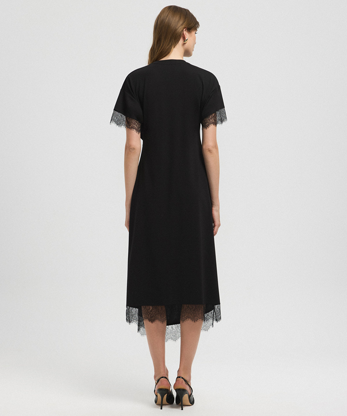 Zoomed Lace-Trimmed Dress