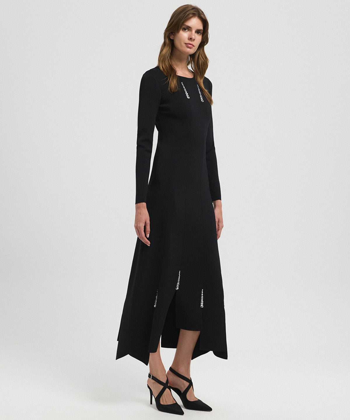 Zoomed Embellished Knit Dress