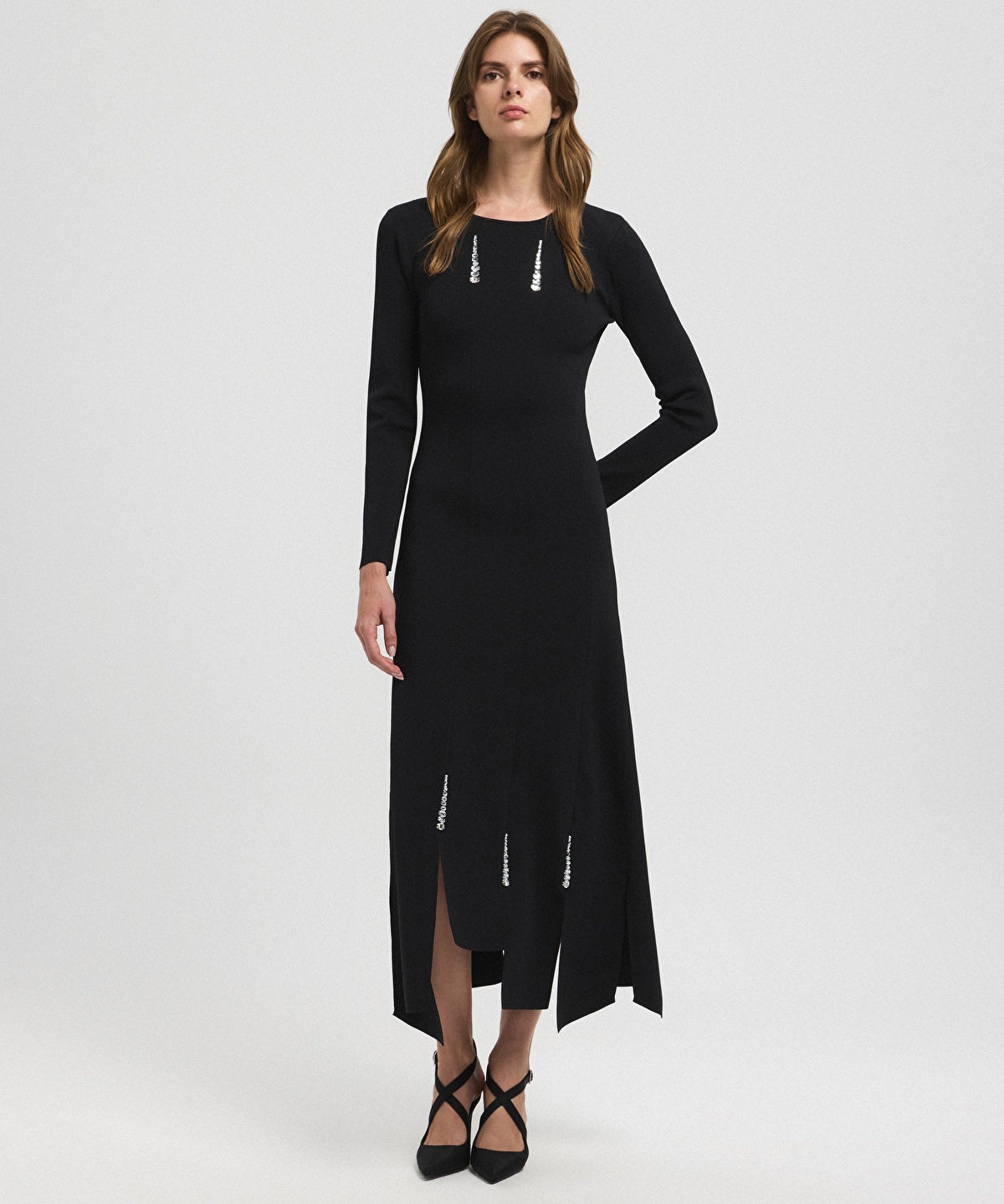 Embellished Knit Dress