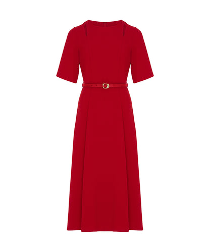 Belted Cutout Dress