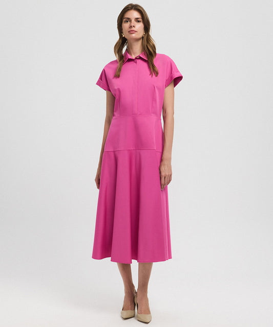 Buttoned A-Line Shirt Dress