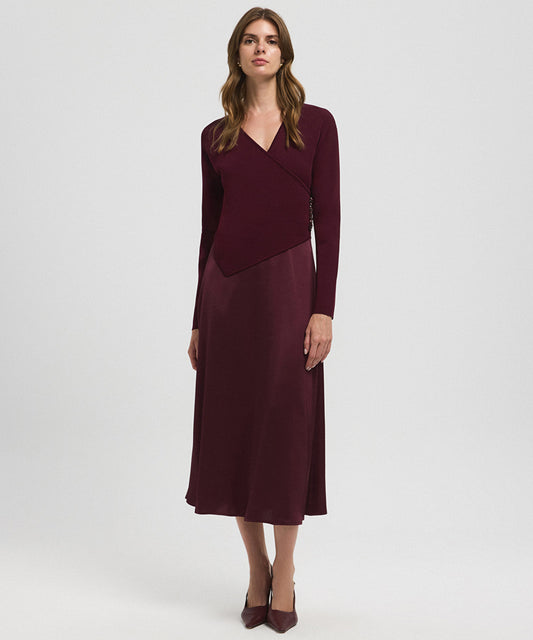 Color-Block Wrap Dress