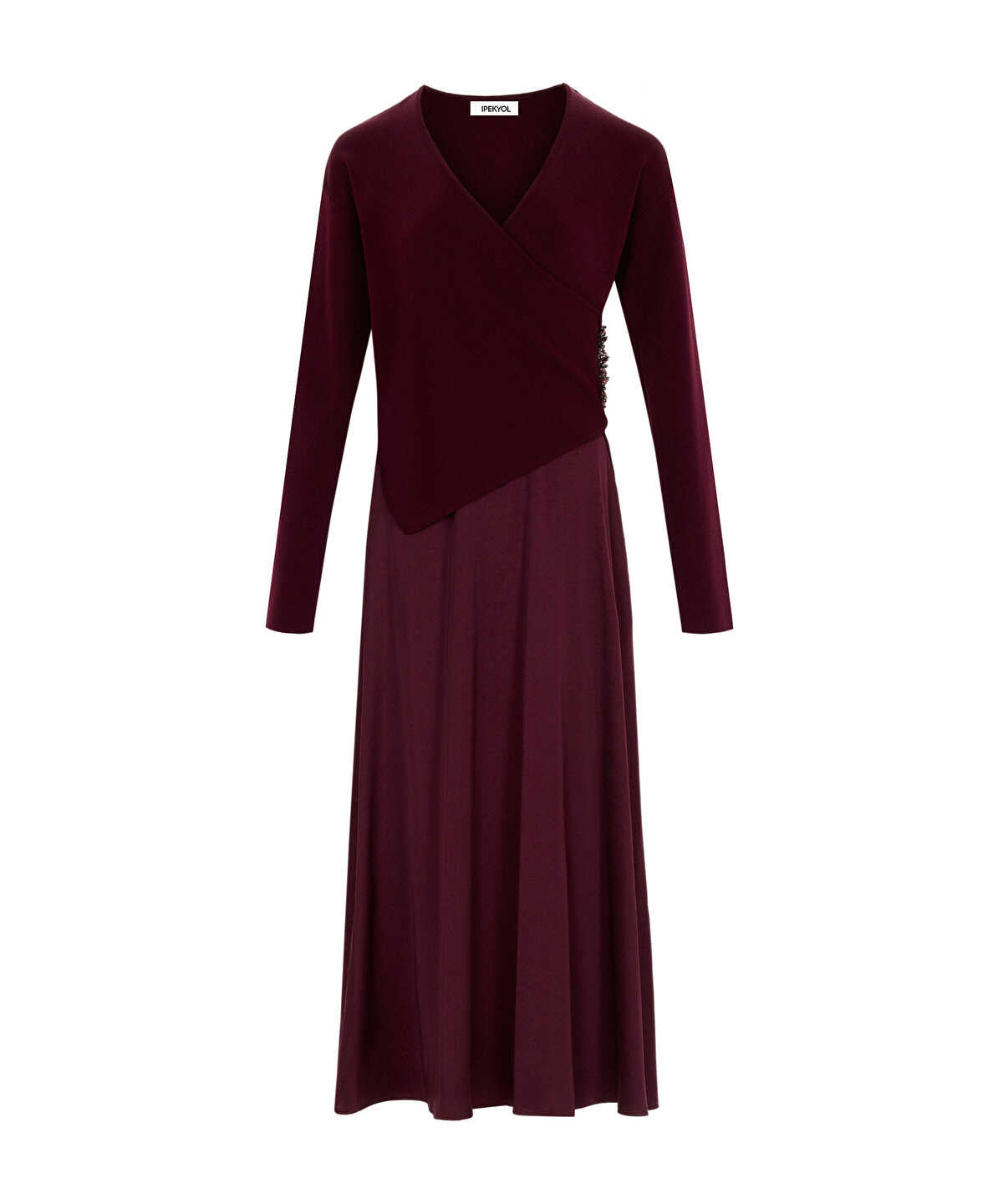 Color-Block Wrap Dress