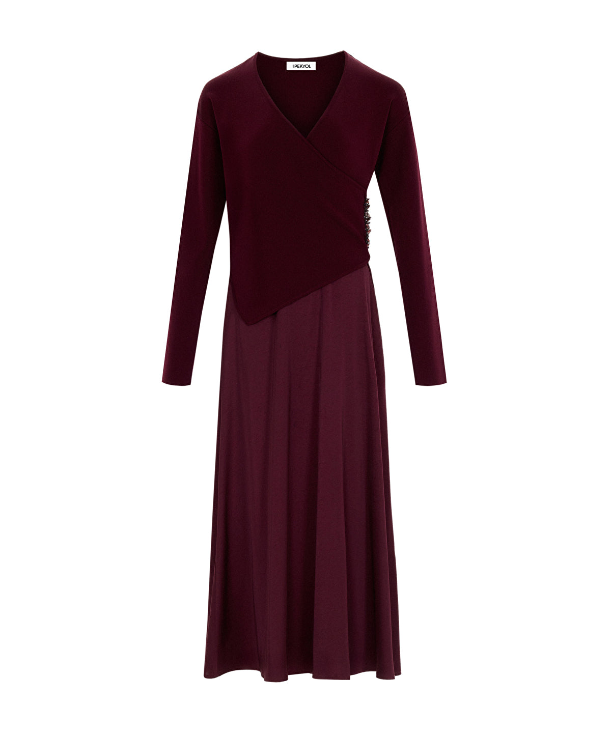 Zoomed Color-Block Wrap Dress