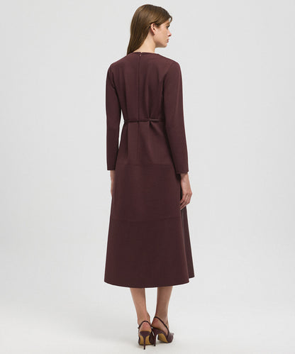 Mixed Dress with Belt